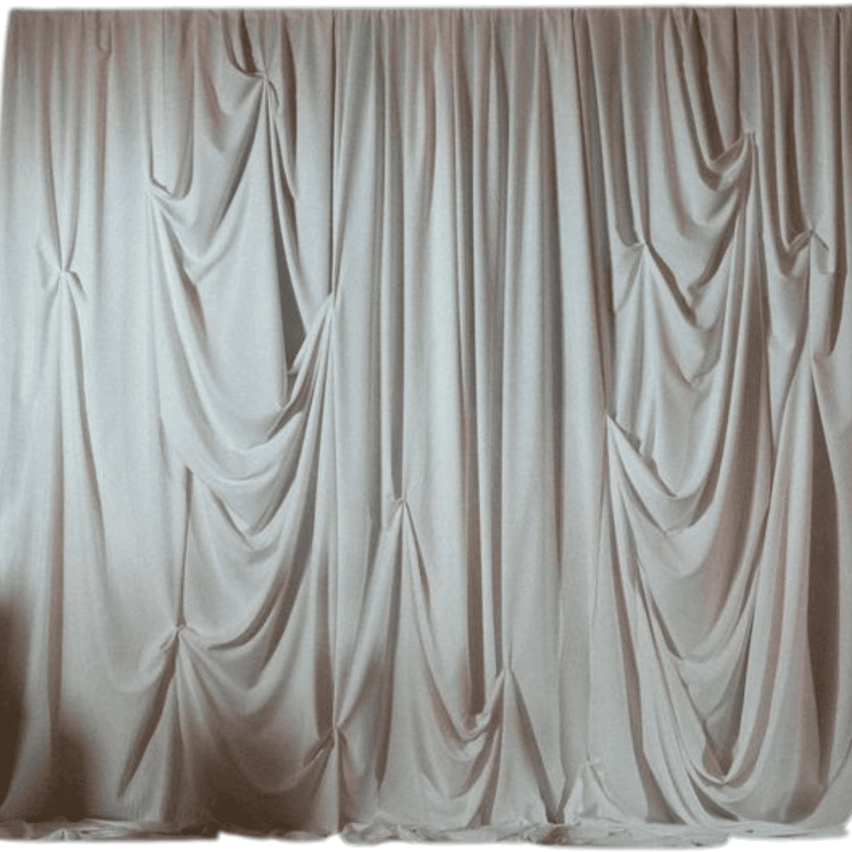 Cream draped fabric backdrop