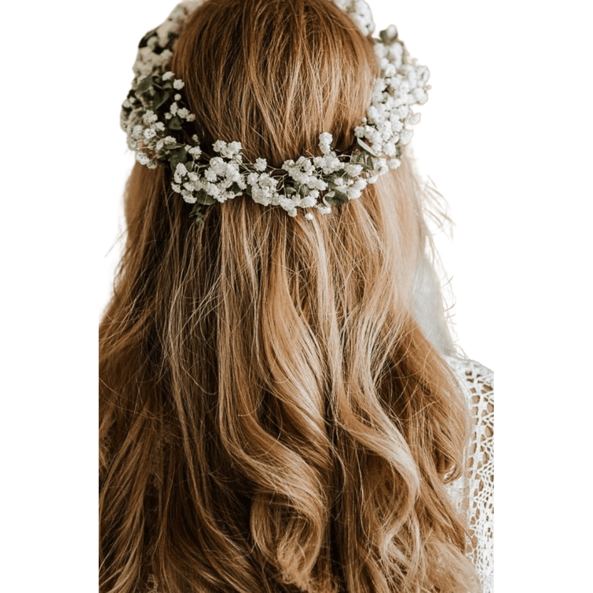 Baby's breath flower crown for flower girl